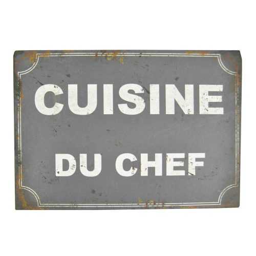 Cusine Du Chef fémlemez cédula - Antic Line