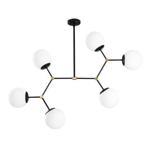 Damar fekete függőlámpa 6 izzóval - Opviq lights