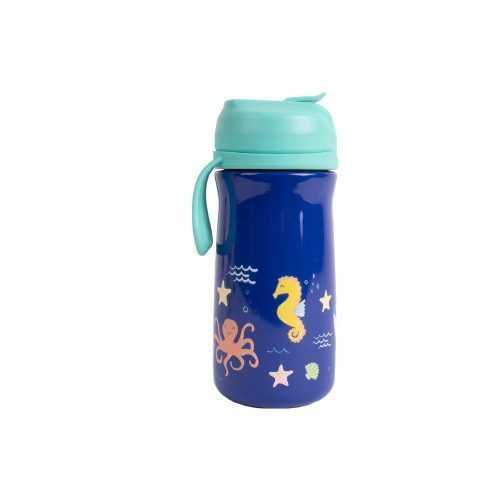 Kék rozsdamentes acél cumisüveg 370 ml Ocean - Ladelle