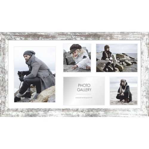 Narvik szürke-fehér képkeret 5 képhez