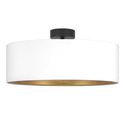 Tres XL fehér mennyezeti lámpa aranyszínű részletekkel