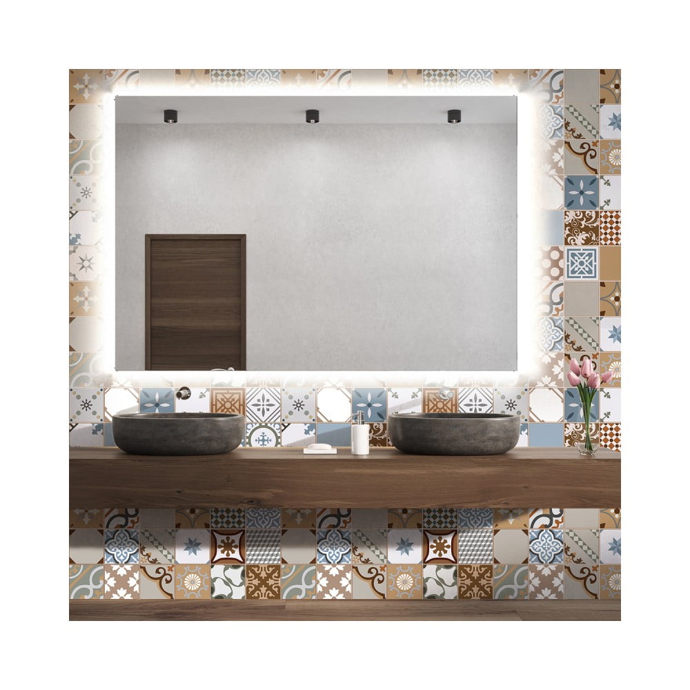 Wall Stickers Cement Tiles Azulejos Estefania 30 db-os falmatrica szett