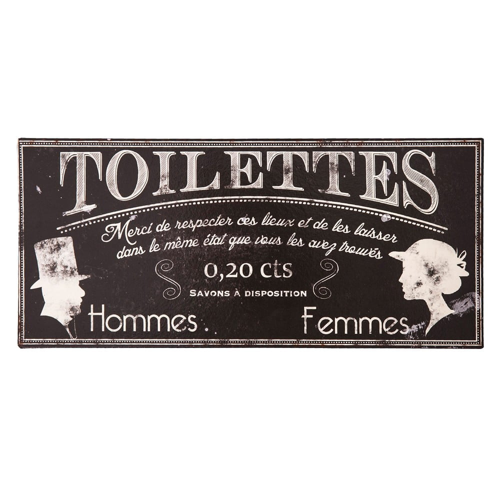 Toilettes fém WC tábla - Antic Line