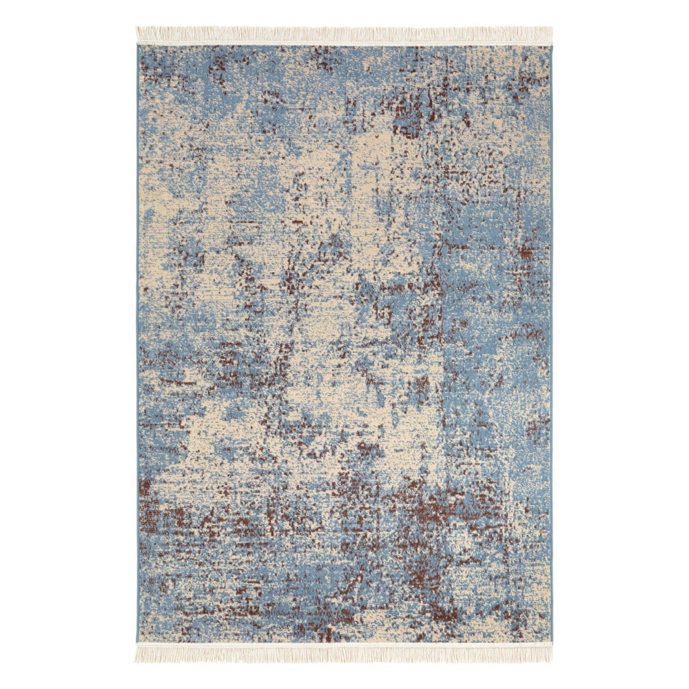 Kék-szürke szőnyeg újrahasznosított pamuttal