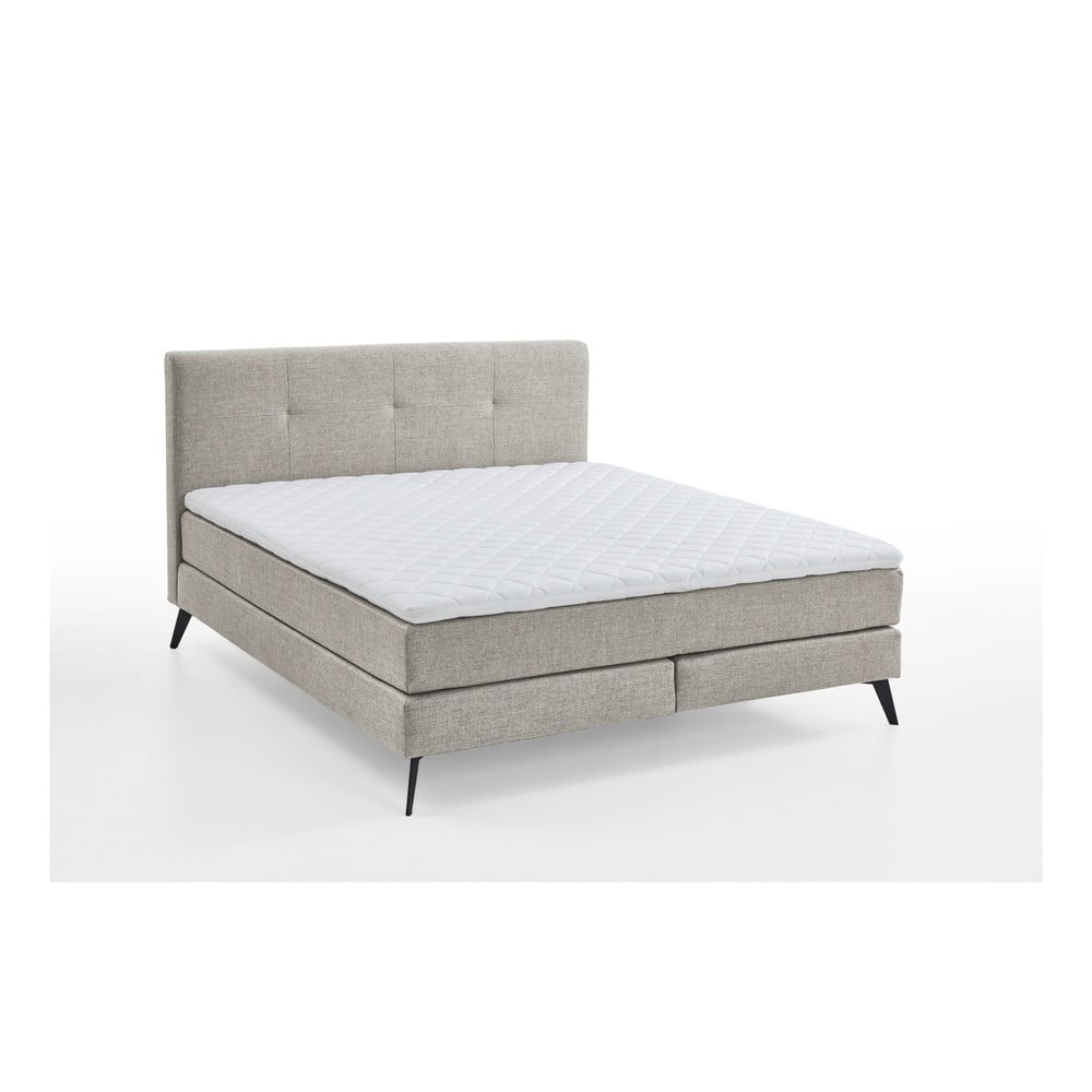 Világosszürke boxspring ágy 180x200 cm Jona - Meise Möbel