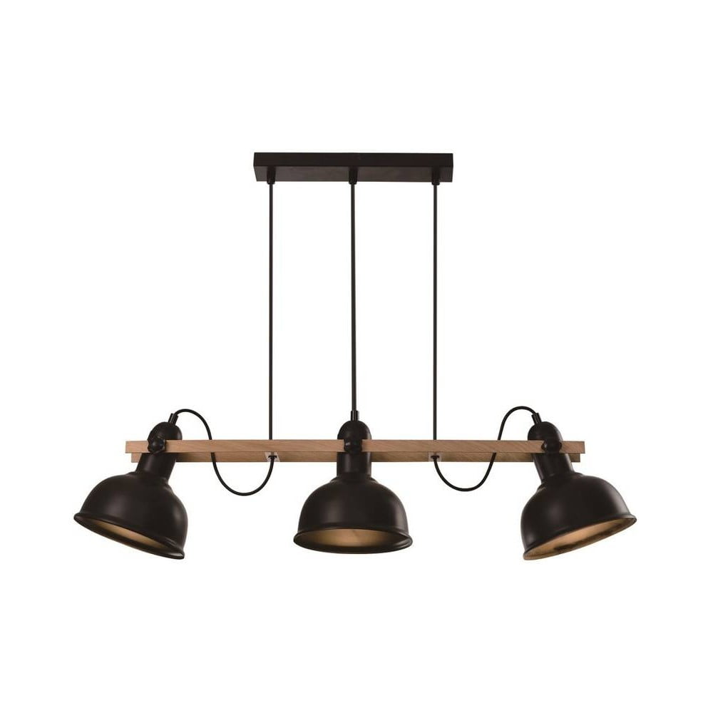 Fekete függőlámpa fém búrával 18x78 cm Reno – Candellux Lighting