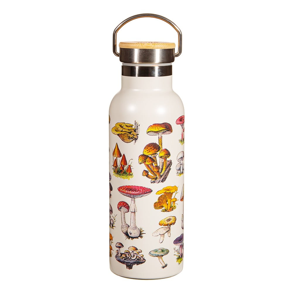 Krémszínű rozsdamentes acél gyerek ivópalack 500 ml Vintage Mushroom - Sass & Belle