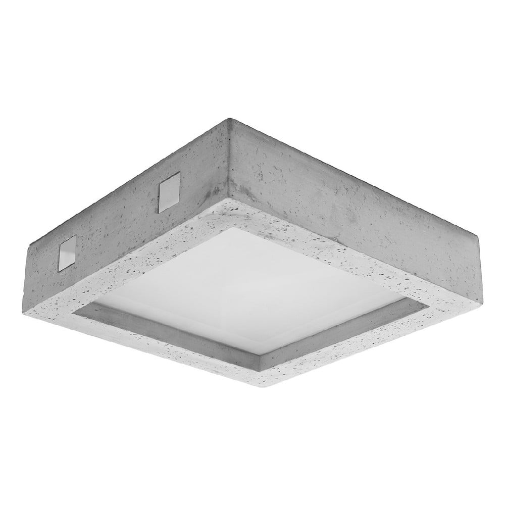 Szürke LED mennyezeti lámpa üveg búrával 33x33 cm Lucia - Nice Lamps