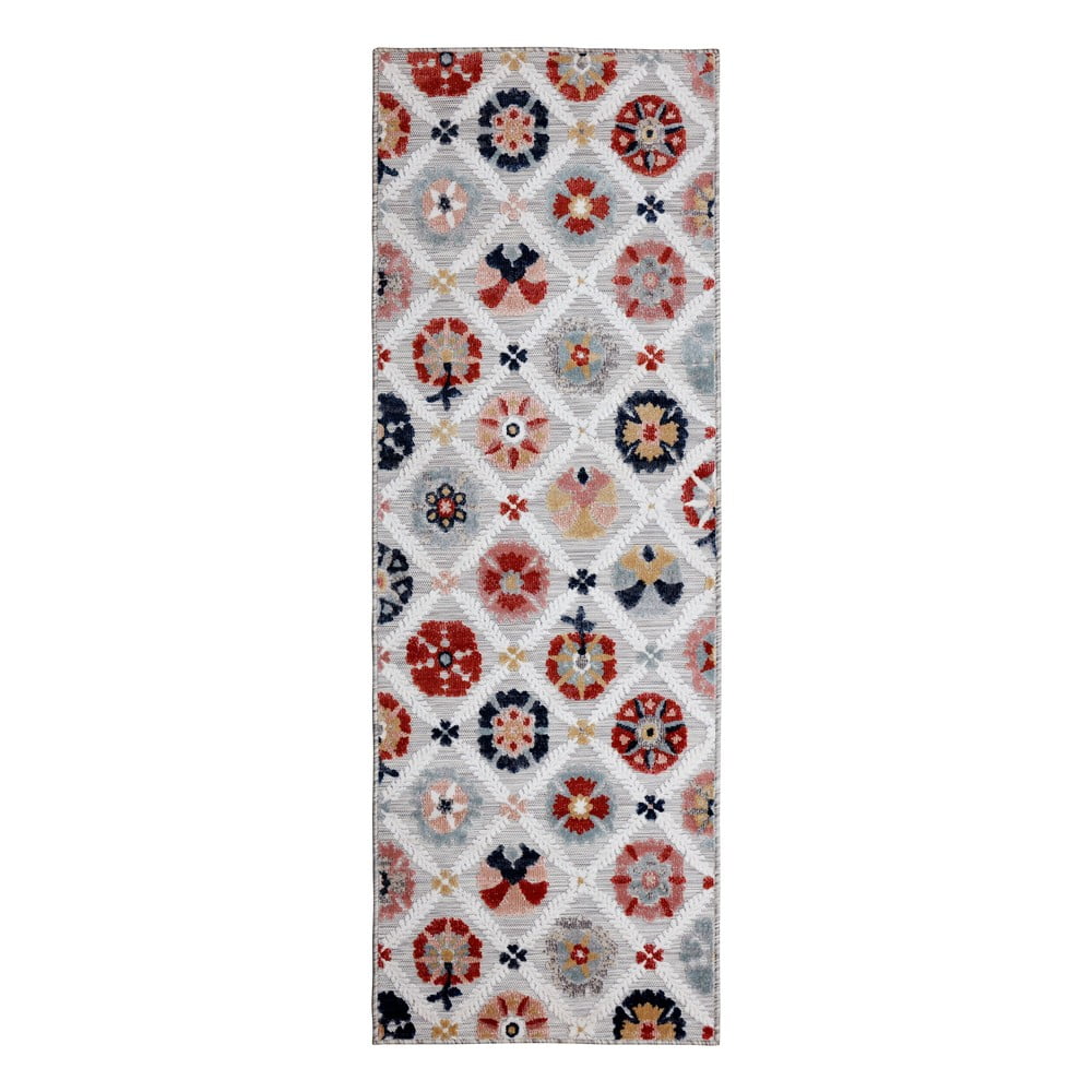 Szürke kültéri futószőnyeg 230x80 cm Flora - Flair Rugs