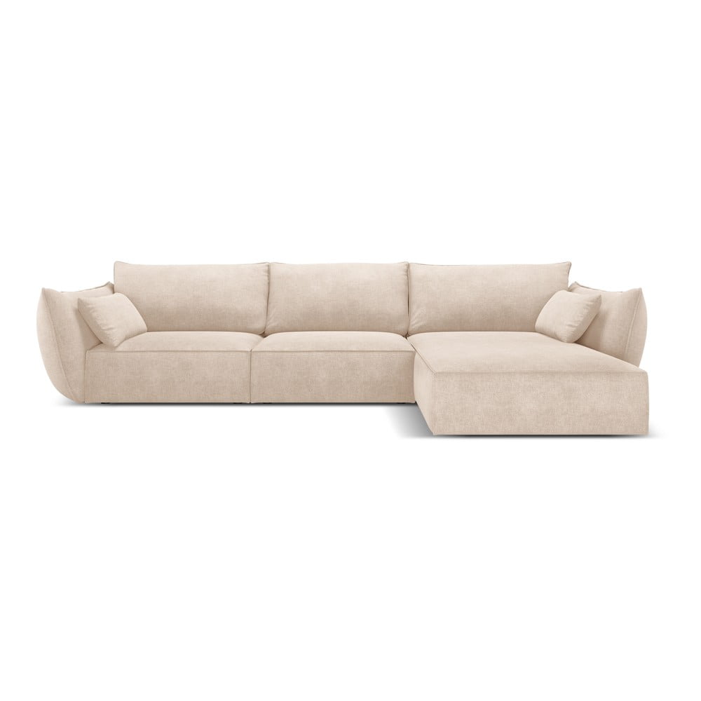 Bézs sarokkanapé (jobb oldali) Vanda – Mazzini Sofas