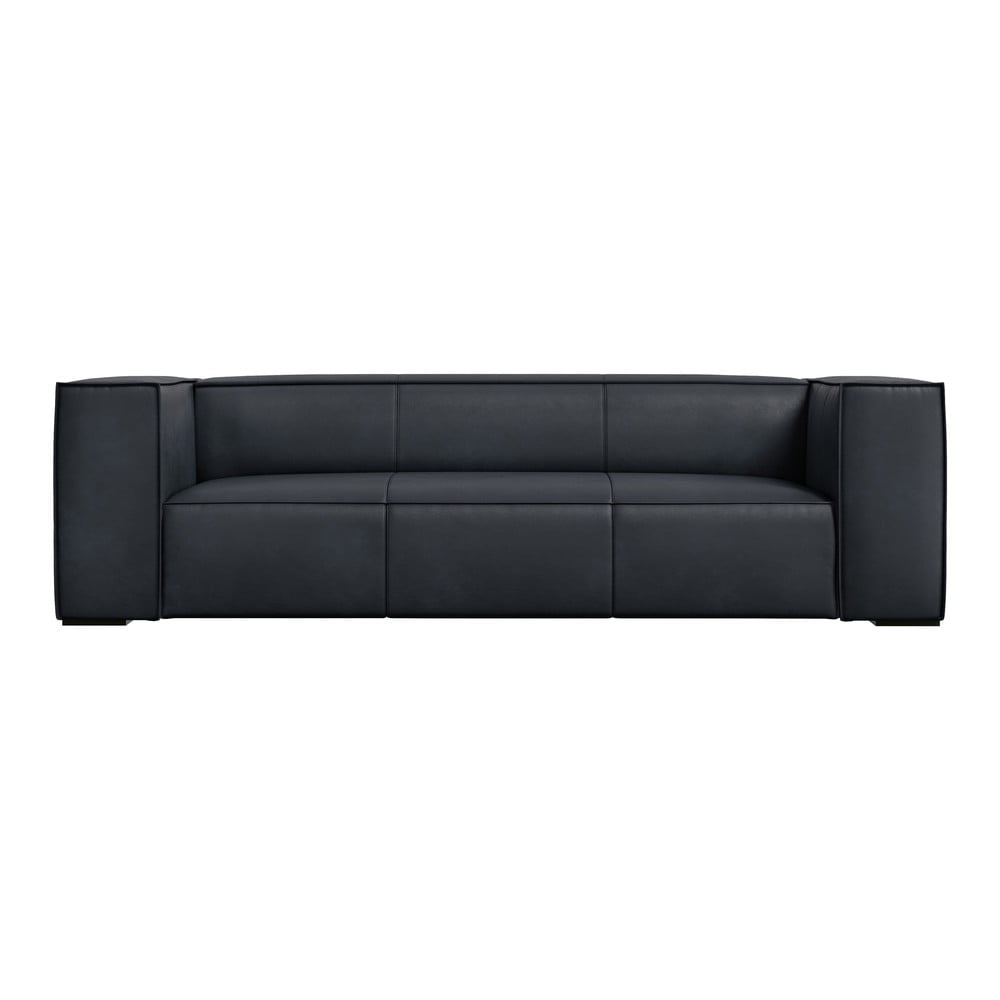 Fekete bőr kanapé 227 cm Madame – Windsor & Co Sofas