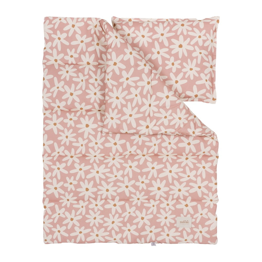 Pamut gyerek ágynemű babaágyhoz 100x135 cm Blush Daisies – Malomi Kids