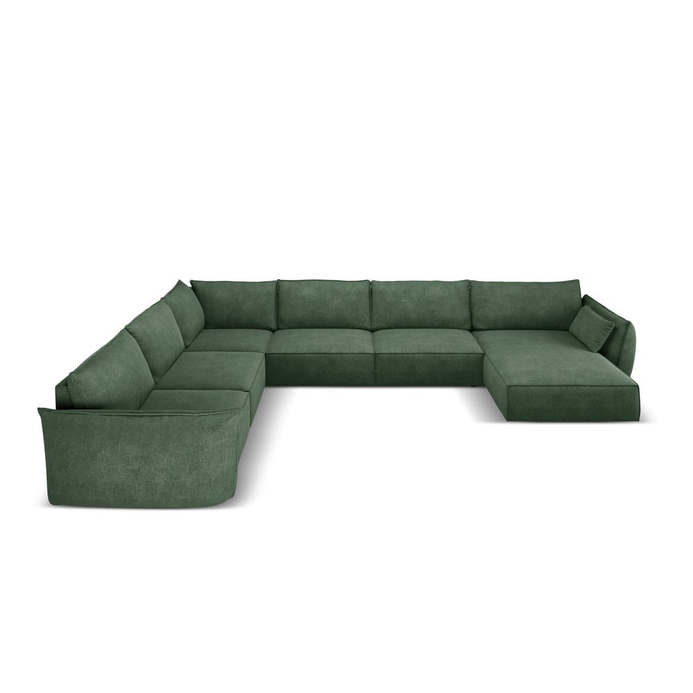 Sötétzöld sarokkanapé (bal oldali) Vanda – Mazzini Sofas