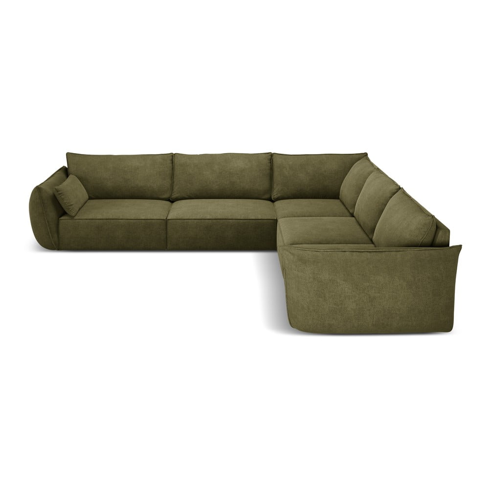 Zöld sarokkanapé (variálható) Vanda – Mazzini Sofas