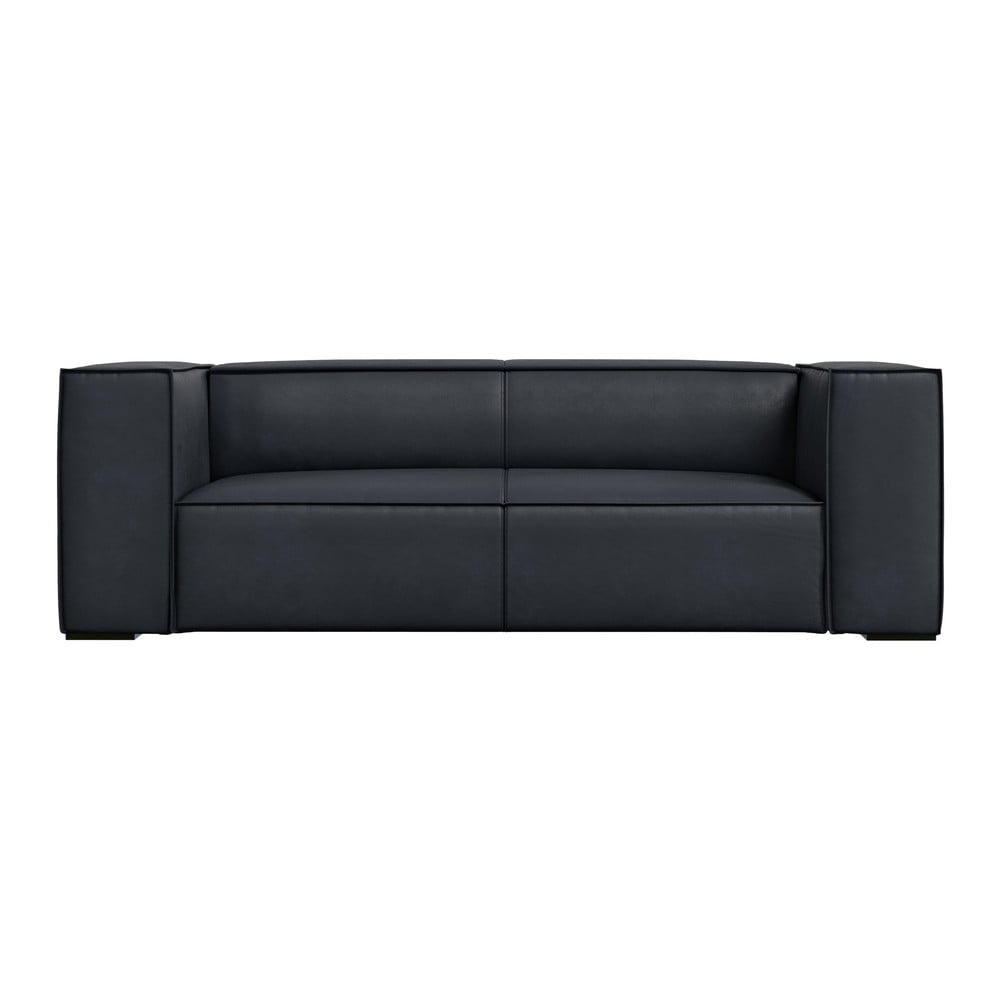 Fekete bőr kanapé 212 cm Madame – Windsor & Co Sofas