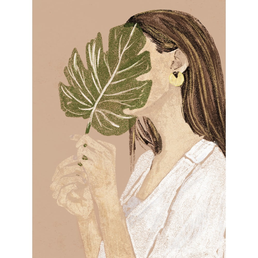 Kép 60x80 cm Girl with Leaf – Styler