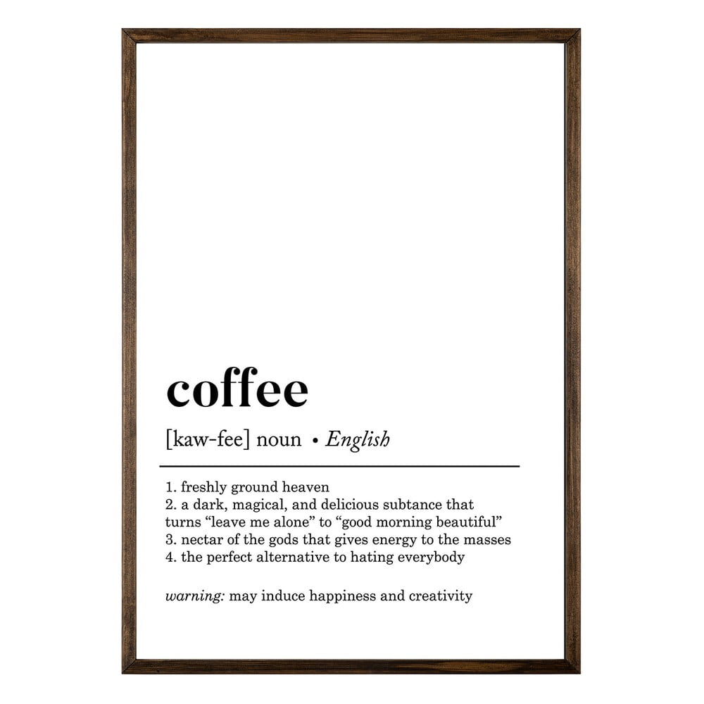 Keretezett poszter 50x70 cm Coffee – Wallity