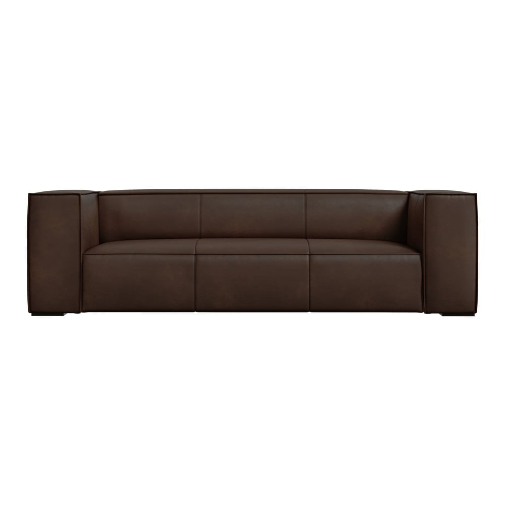 Sötétbarna bőr kanapé 227 cm Madame – Windsor & Co Sofas