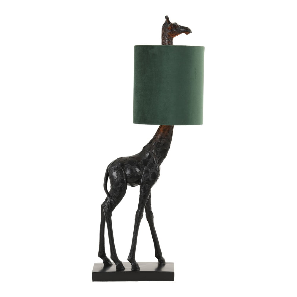 Sötétzöld-fekete asztali lámpa (magasság 61 cm) Giraffe – Light & Living