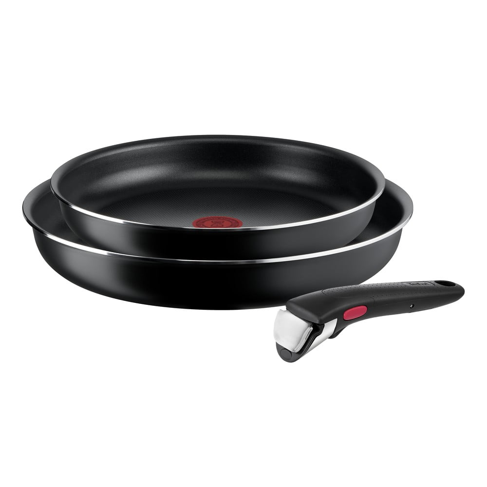 Alumínium serpenyő készlet 3 db-os Ingenio Easy Cook & Clean Black – Tefal