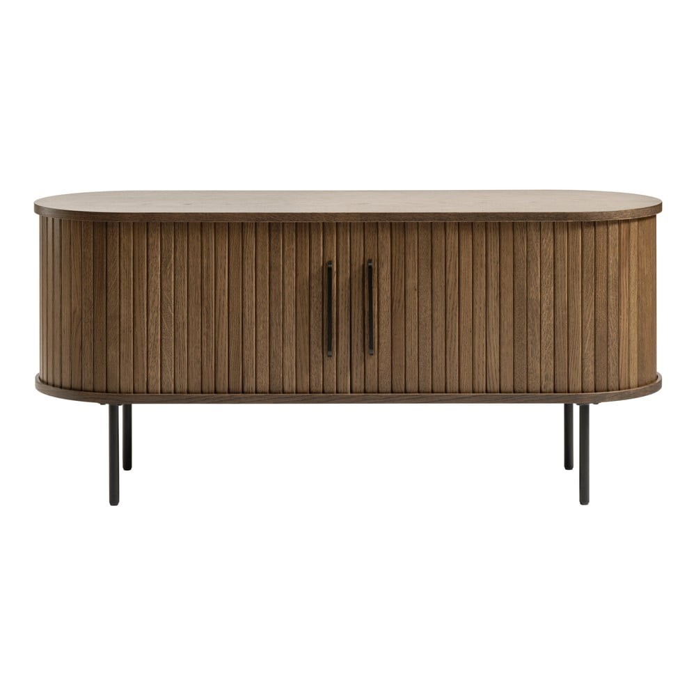 Barna TV-állvány tölgyfa dekorral 120x56 cm Nola – Unique Furniture