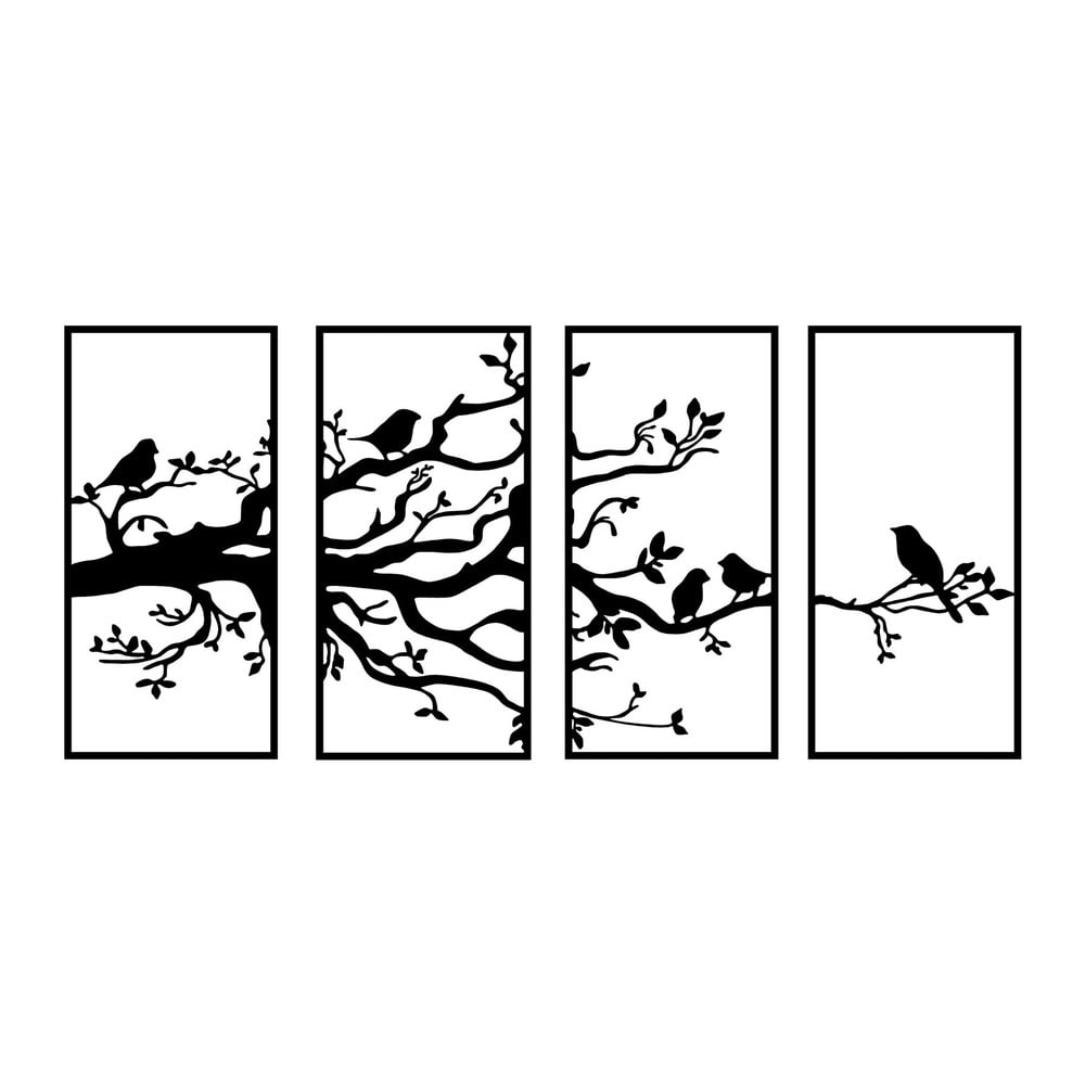 Fém fali dekoráció 34x70 cm Branch – Wallity