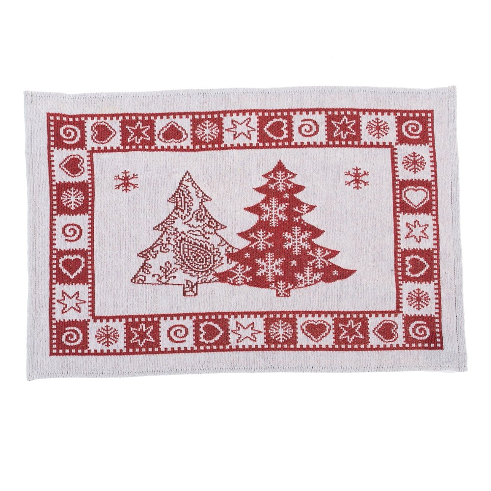 Karácsonyi mintás textil tányéralátét 48x33 cm – Dakls