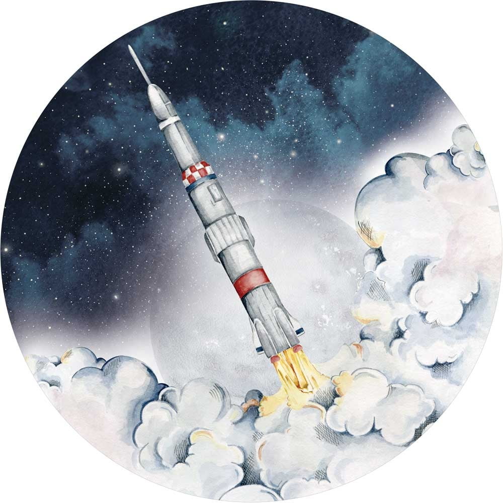 Gyerek falmatrica 150x150 cm Rocket In A Circle – Dekornik