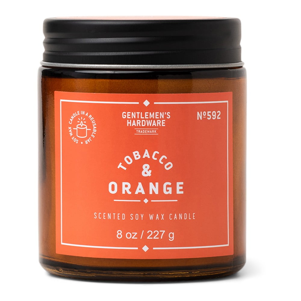 Illatos szójaviasz gyertya égési idő 48 ó Tobacco & Orange – Gentlemen's Hardware