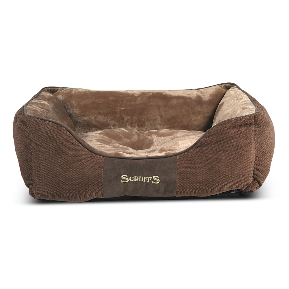 Barna plüss fekhely kutyáknak 50x60 cm Scruffs Chester M – Plaček Pet Products