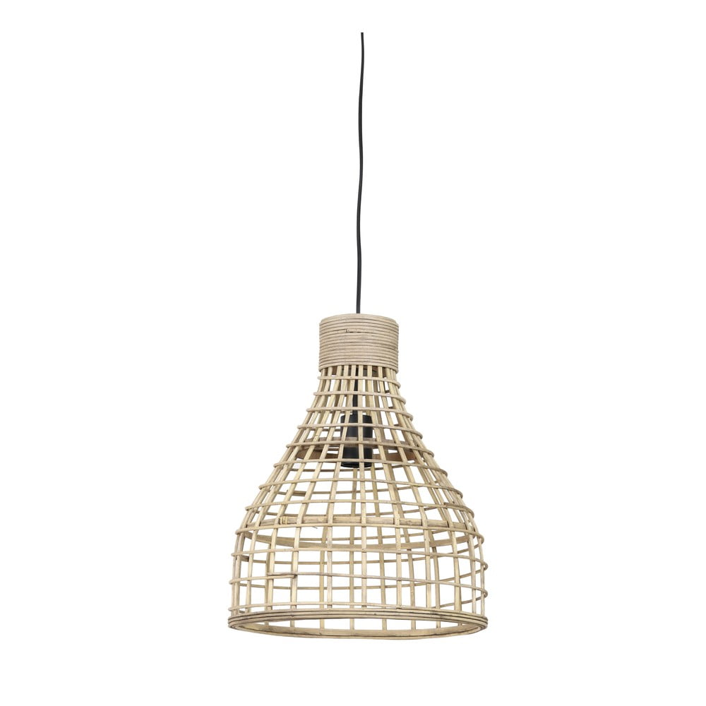 Natúr színű mennyezeti lámpa rattan búrával ø 34 cm Puerto – Light & Living