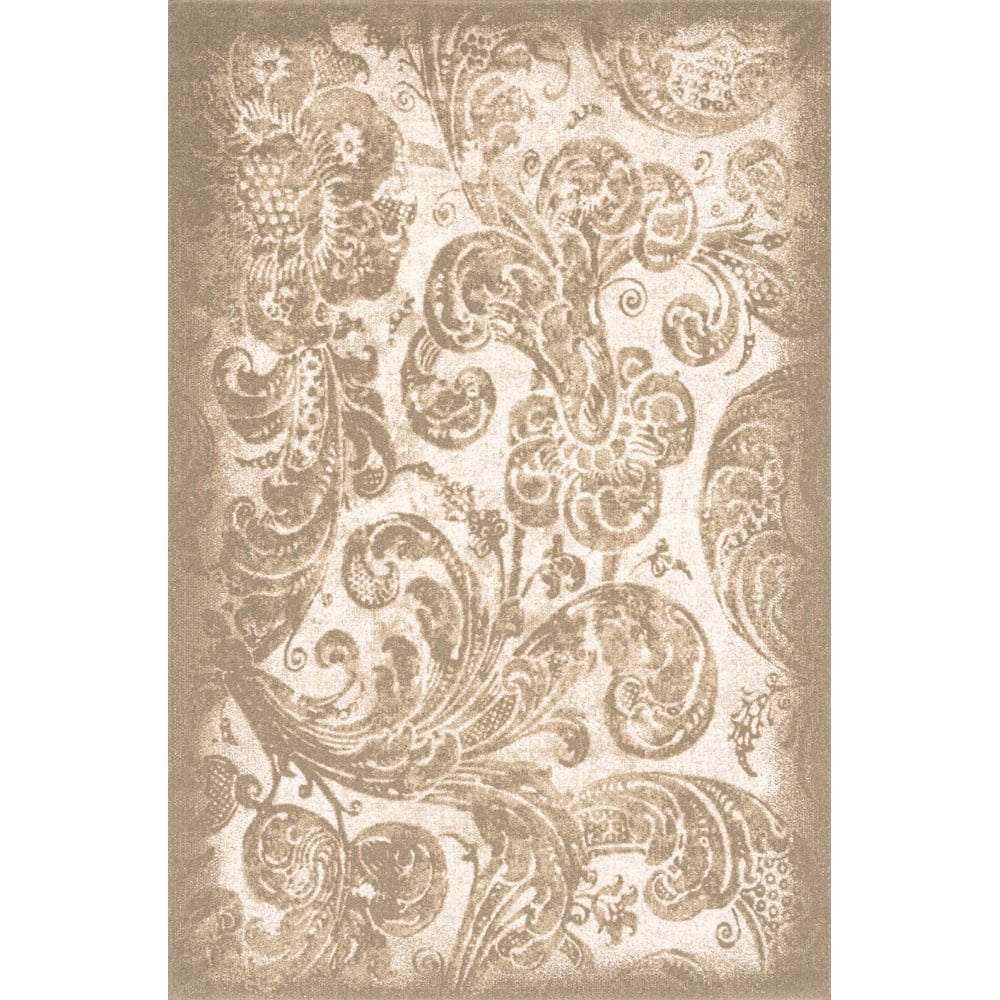 Bézs gyapjú szőnyeg 200x300 cm Damask – Agnella