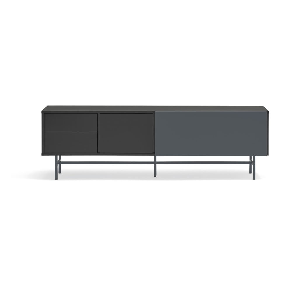 Fekete-antracitszürke TV-állvány 180x56 cm Nube – Teulat