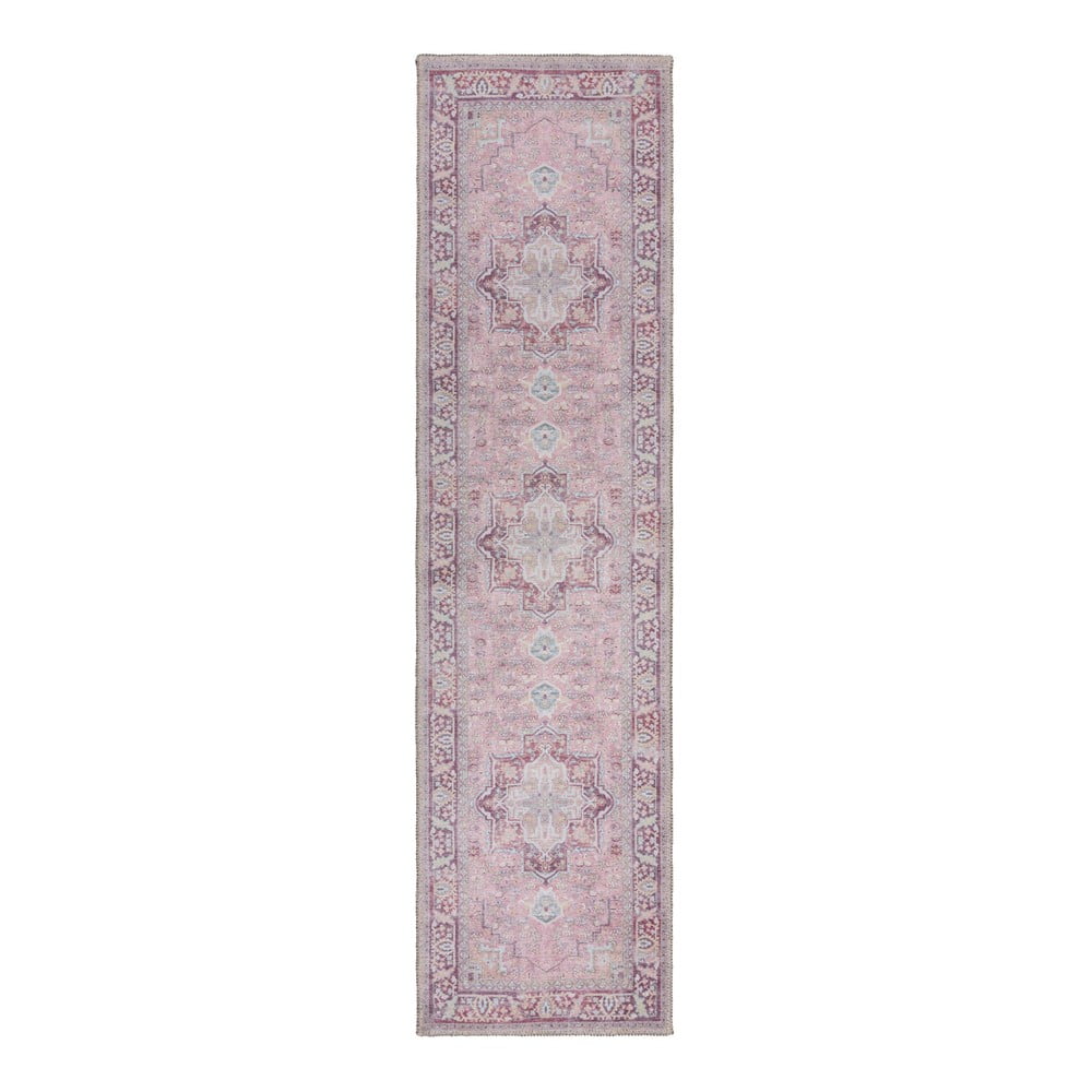 Világospiros mosható futószőnyeg újrahasznosított szálkeverékből 60x230 cm Windsor – Flair Rugs