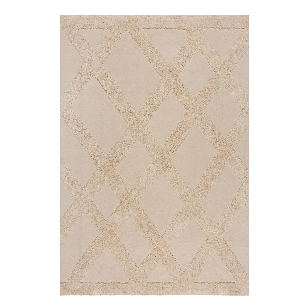 Bézs pamut szőnyeg 120x170 cm Tessa Diamond – Flair Rugs