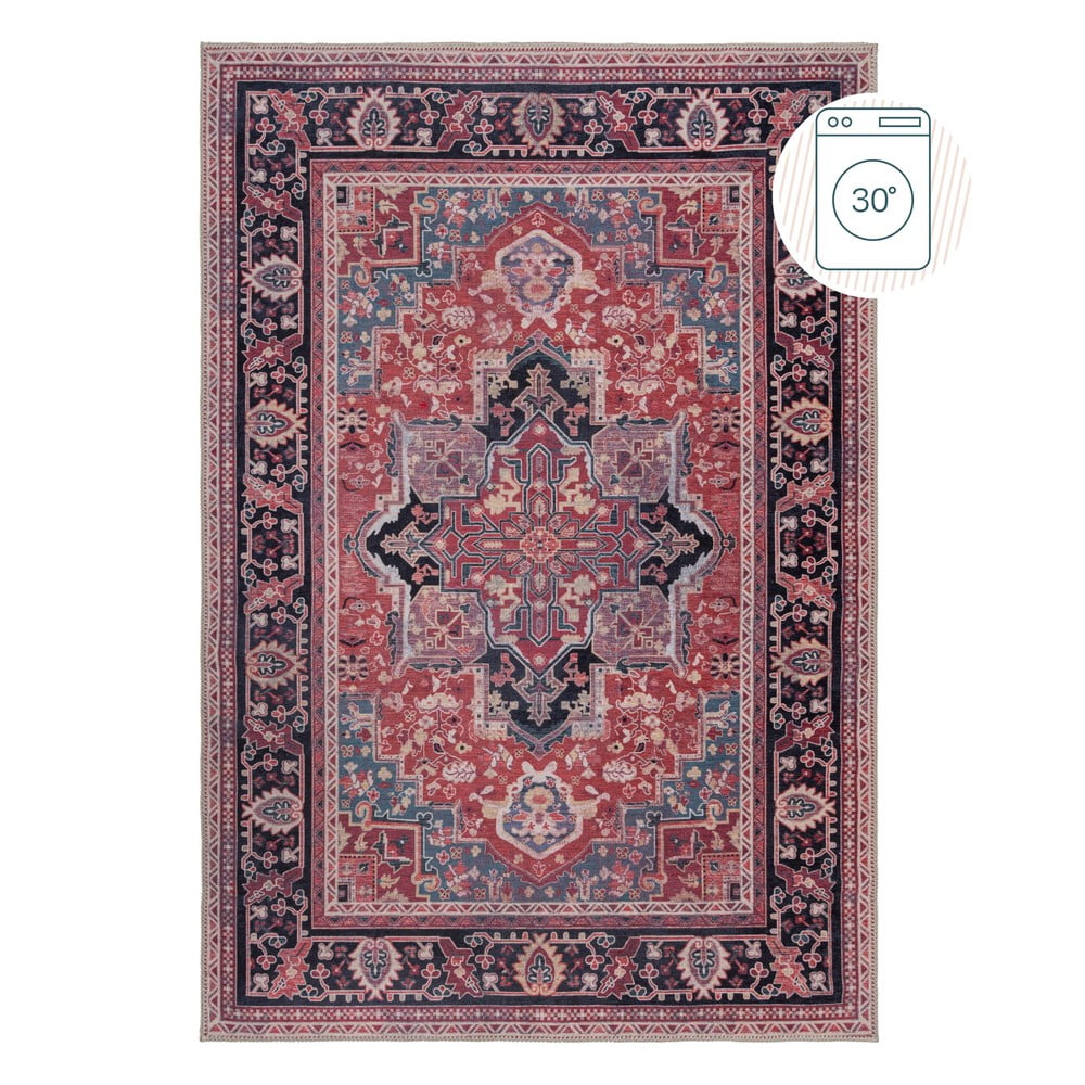 Borvörös mosható szőnyeg újrahasznosított szálkeverékből 120x170 cm Windsor – Flair Rugs