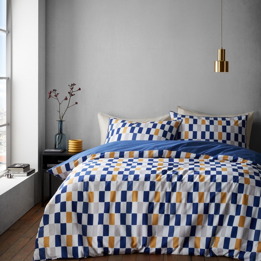 Egyszemélyes pamut ágyneműhuzat 135x200 cm Oblong Checkerboard – Content by Terence Conran