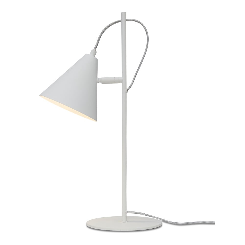 Fehér asztali lámpa fém búrával (magasság 50