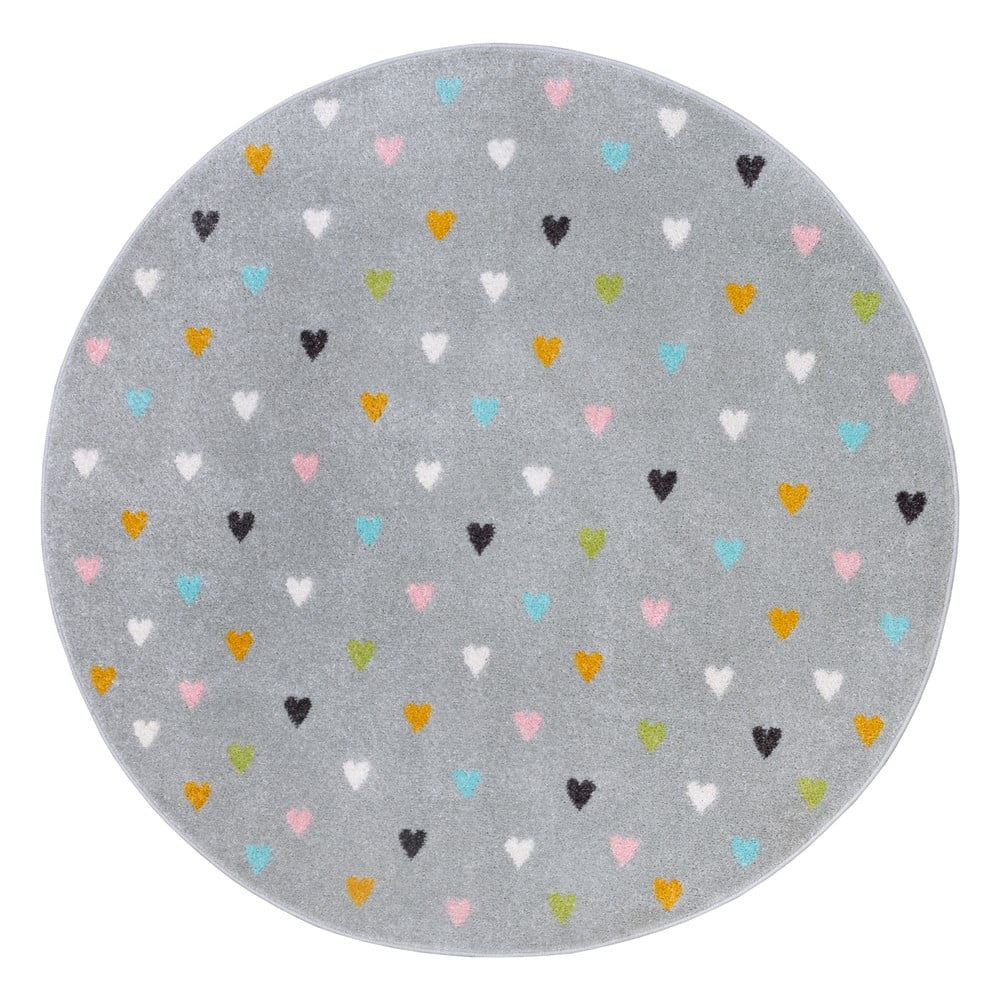 Szürke gyerek szőnyeg ø 140 cm Little Hearts – Hanse Home