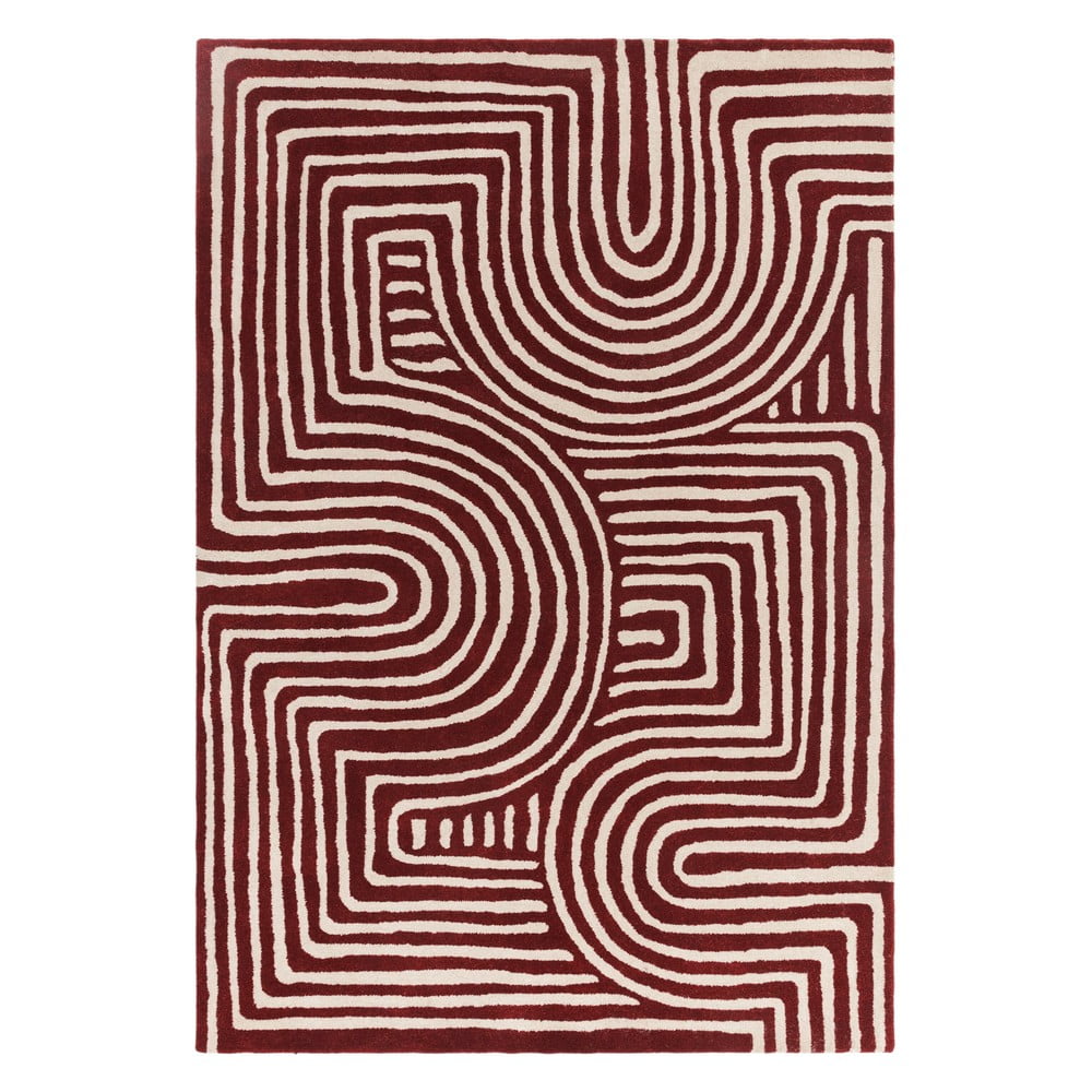 Borvörös kézi szövésű gyapjú szőnyeg 160x230 cm Reef – Asiatic Carpets