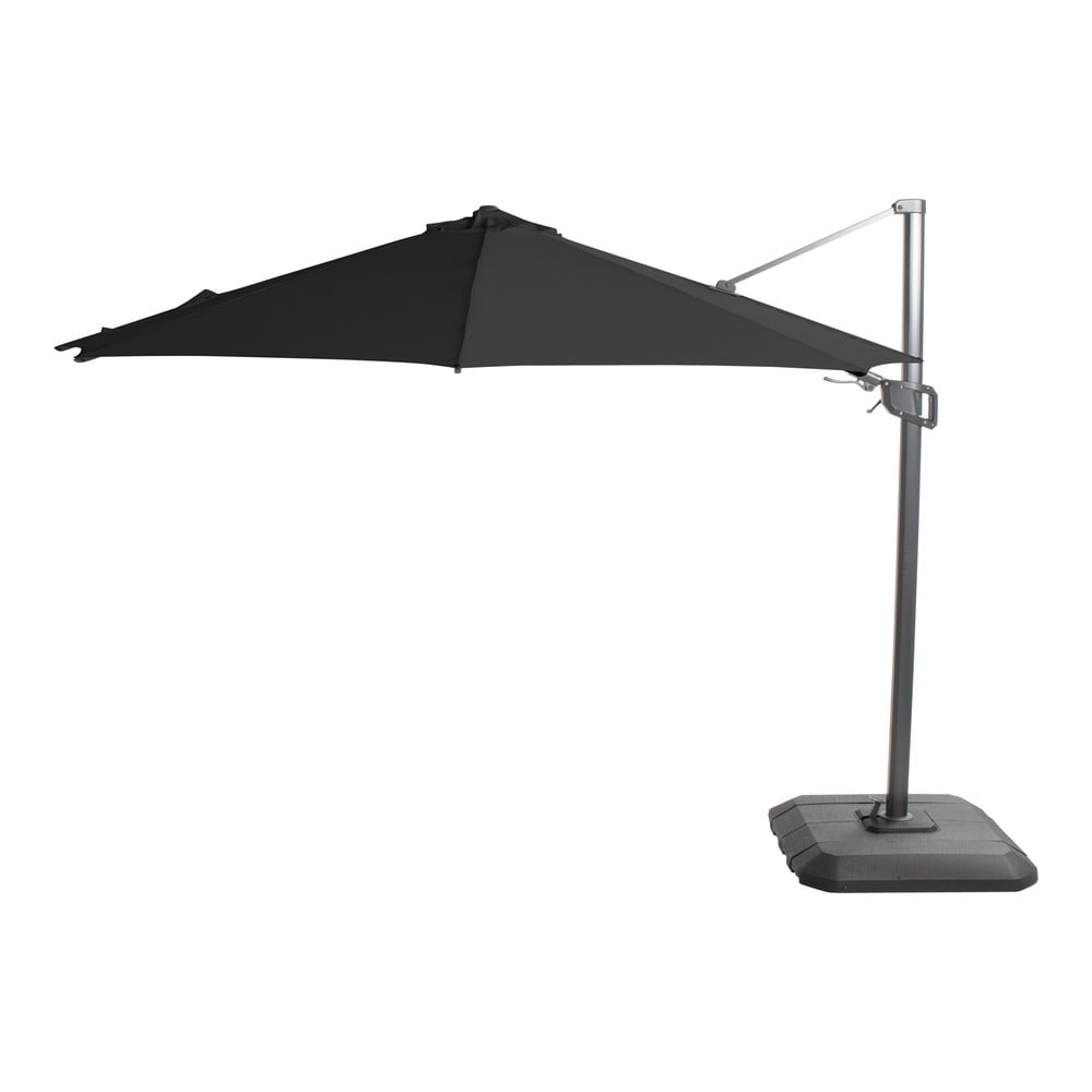 Fekete napernyő ø 350 cm Shadowflex Deluxe – Hartman