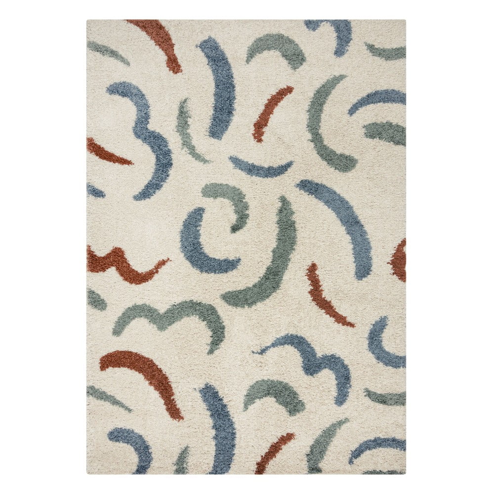 Krémszínű szőnyeg 200x290 cm Squiggle – Flair Rugs