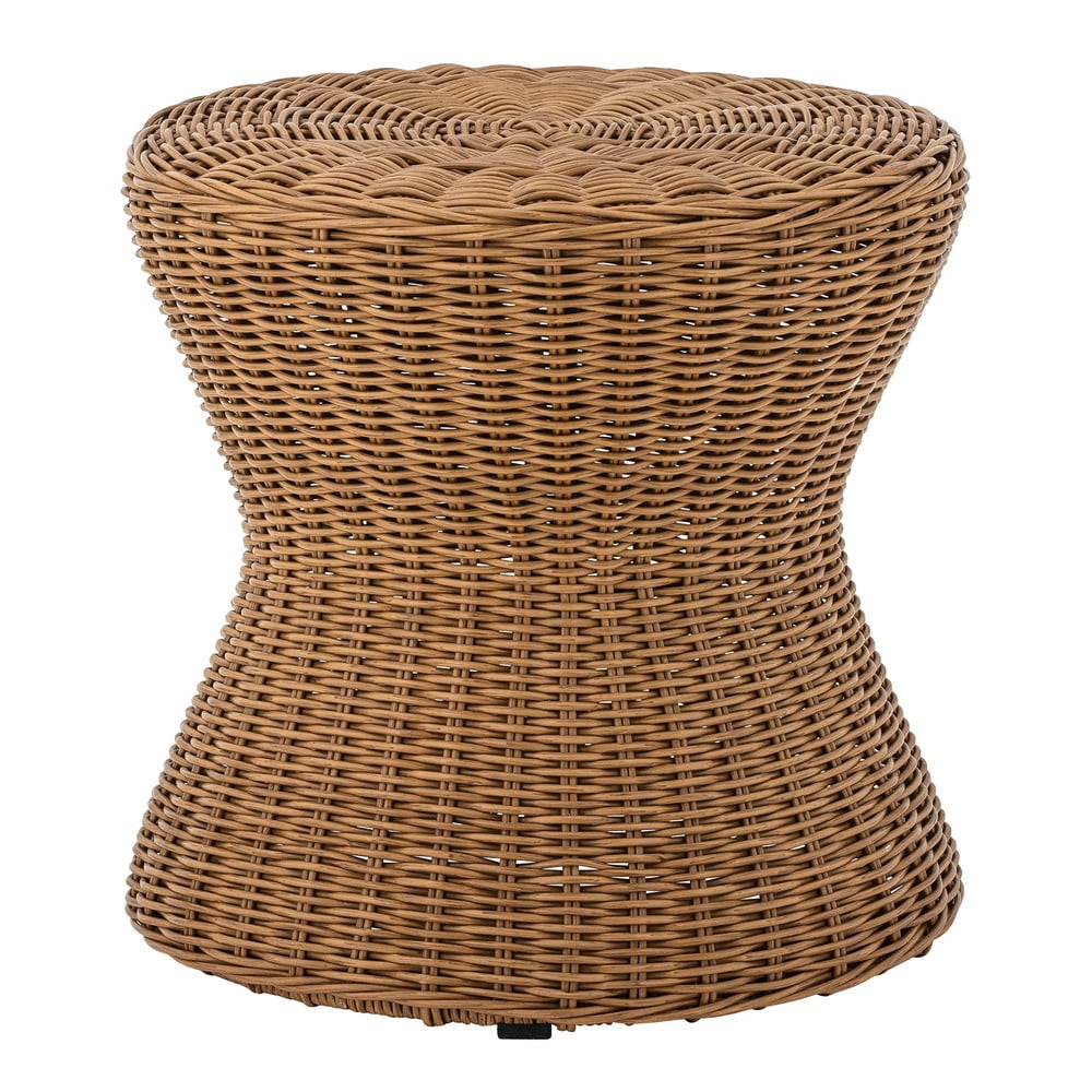 Műrattan kerek kerti tárolóasztal ø 53 cm Roccas – Bloomingville