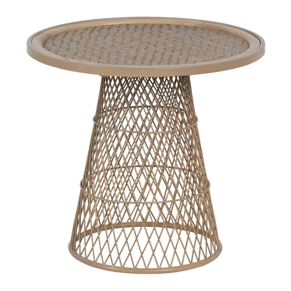 Rattan kerek tárolóasztal ø 55 cm – Ixia