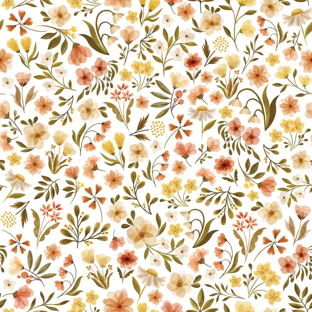 Gyerek tapéta 10 m x 50 cm Vintage Flowers – Lilipinso