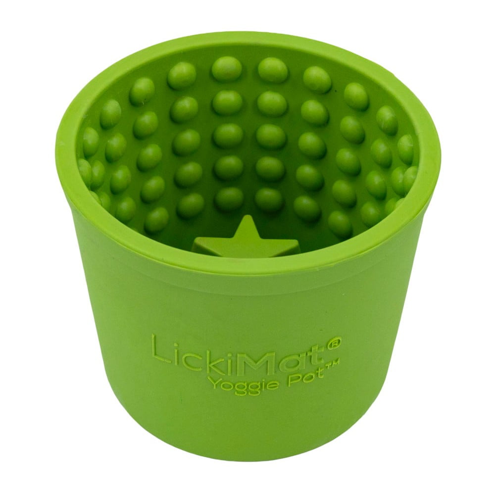 Habzsolásgátló tál Yoggie Pot Green – LickiMat