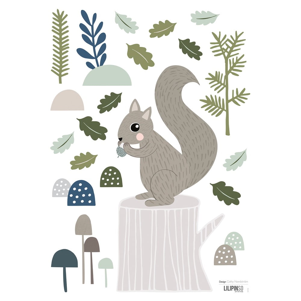 Matrica lap 30x42 cm Squirrel – Lilipinso