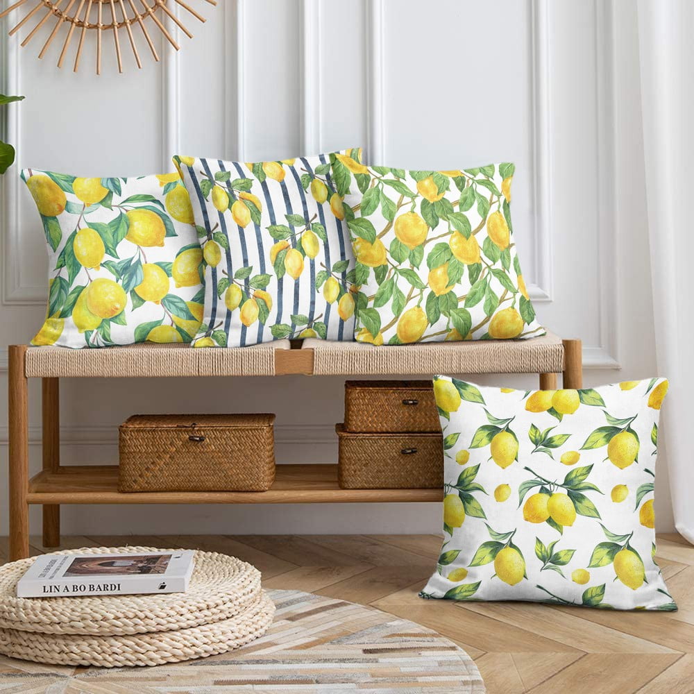 Párnahuzat szett 4 db-os 43x43 cm Lemons – Mila Home