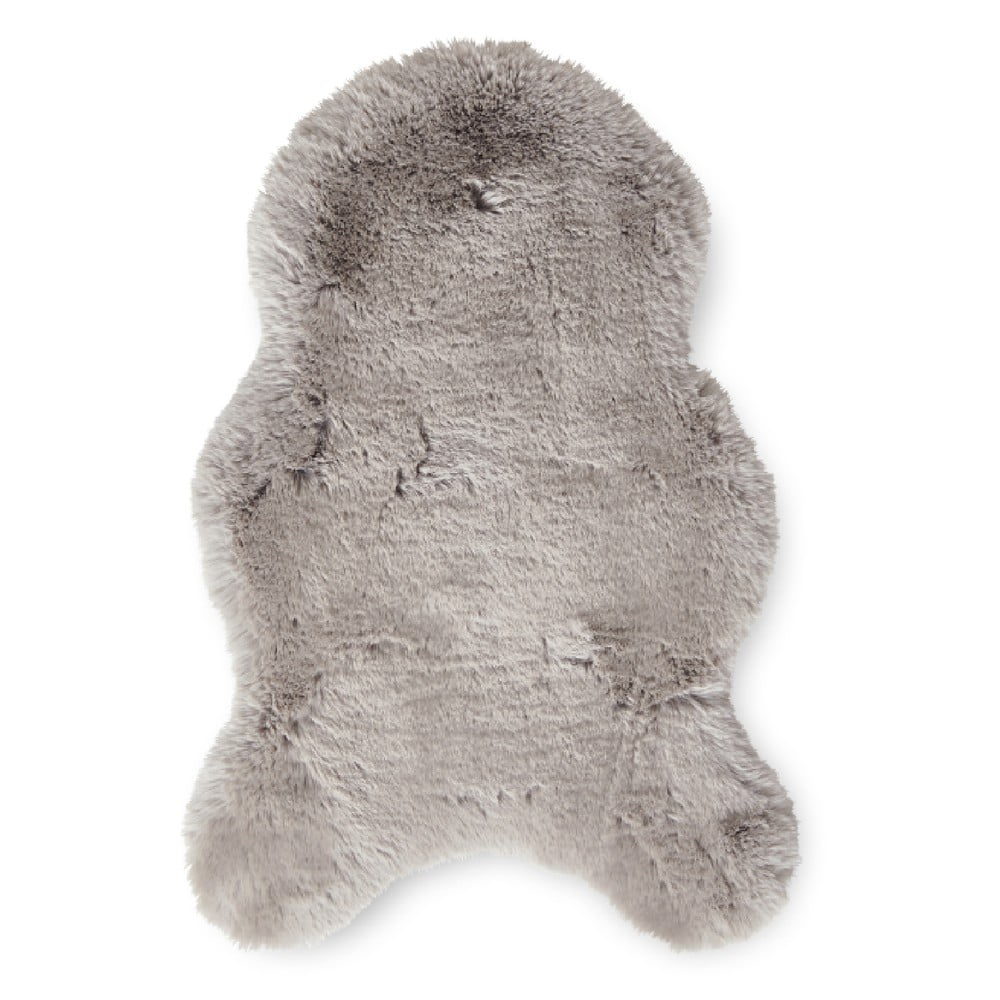 Világosszürke szintetikus szőrme szőnyeg 60x90 cm Super Teddy – Think Rugs