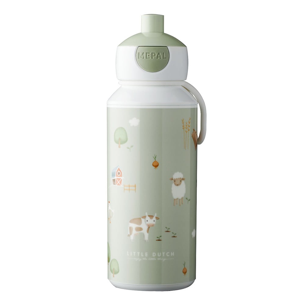 Világoszöld gyerek ivópalack 400 ml Little farm – Mepal